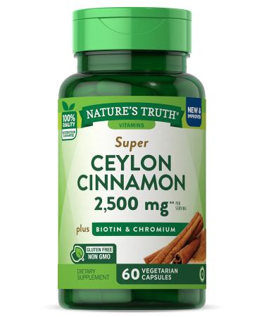 Nature's Truth Cinnamon with Biotin and Chromium Capsules, 60 Count