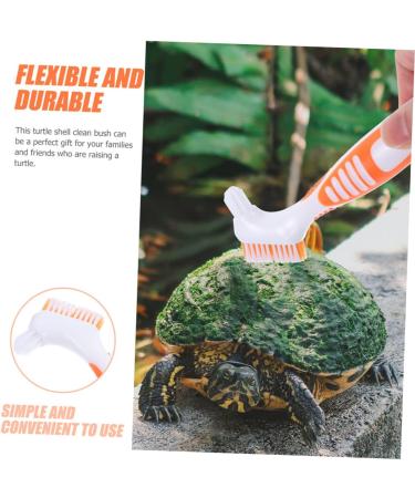 VANZACK 2pcs Turtle Shell Cleaning Brush Set - Denture Tortoise Shell Braces and Kitchen Scrubber | Perfect for Fish Tanks & Shoes - 16x5cm - Buy Online on GoSupps.com