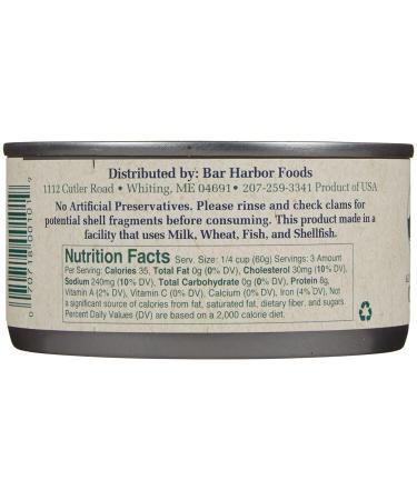 Bar Harbor All Natural Chopped Clams 6.5 oz Cans 6 pk - Premium Seafood Delivered to Your Doorstep - Buy Online on GoSupps.com