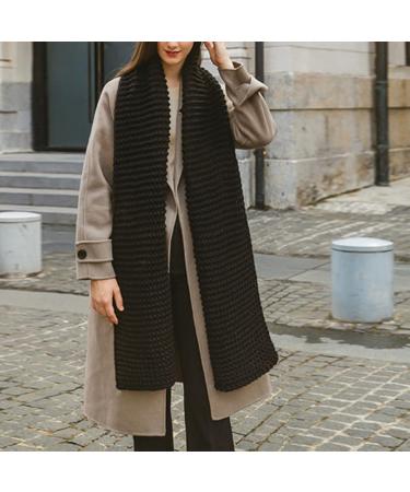 Women's Elegant Triangular Scarf | Luxurious Soft Wrap for Every Season - Black Poncho Style - Buy Online on GoSupps.com