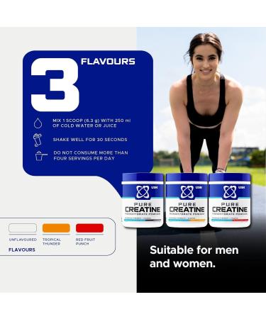  USN USN Micronized Creatine Powder 500g (79 servings): Tropical Thunder Flavor 100% Pure Creatine Monohydrate Powder for Muscle Performance and Recovery Suitable for - Buy Online on GoSupps.com