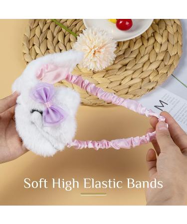 DAZAIGE 2-Piece Soft Plush Cartoon Cat Eye Masks for Women, Girls, and Kids - Perfect for Home, Travel, and Rest - Pink/White - Buy Online on GoSupps.com