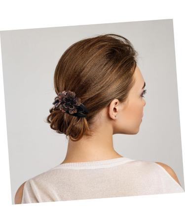 Angoily Hairpin Floral Hair Accessories Crystal Hair Comb Rhinestone Flower Hair Barrettes Crystal Headpiece Rhinestone Flower Hair Comb Barber Girl Miss Flowers Purple Resin Bottom Clip - Buy Online on GoSupps.com