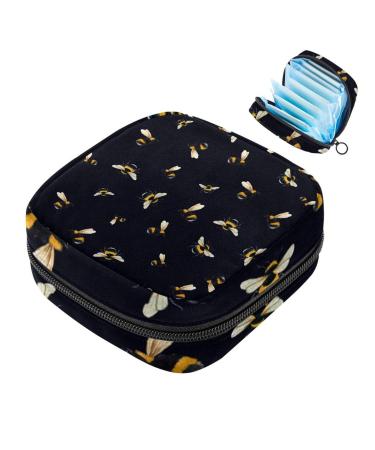Beautiful bee ladies-napkins-storage bag portable period bag for women teenagers girls menstrual cup breastfeeding pillow holder
