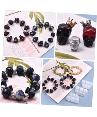 Abaodam 9 Pcs skull mold stencils for crafts silicone mold skull beads Bracelet Mould cake mold gentleman - Buy Online on GoSupps.com