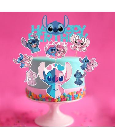 16pcs Stit Birthday Cake Topper Stit Blue Birthday Party Supplies Birthday Party Cake Topper for Stit Birthday Party Decorations - Buy Online on GoSupps.com