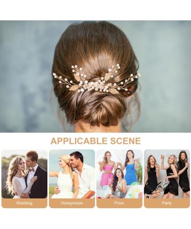 ifundom Hair piece side hair comb Miss crystal headgear elegant bridal headpiece grace hair hair wedding decor hair accessories for women hair accessories hairpin Metal modeling leaf - Buy Online on GoSupps.com