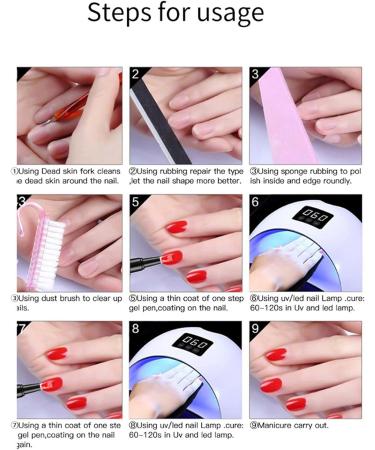  Zibeem Gel Nail Pens 4 Pack Gel Nail Pen Set Durable 12 Colors Quick Dry Nail Art Pen for Women and Girls - Buy Online on GoSupps.com