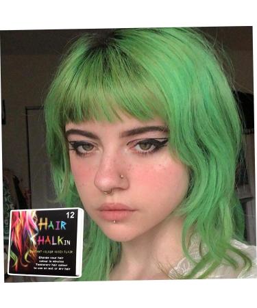Hair Chalk Hair Chalk 12 Colors Temporary Hair Dye Safe Hair Chalk for Kids Washable Temporary Hair Colour Pen Colorful Gifts Great Toy for Kids & Adults Halloween - Buy Online on GoSupps.com