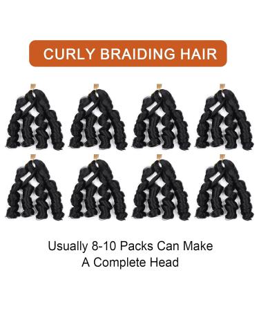 French Curly Braiding Hair 16 Inch - 8 Packs Pre Stretched for Box Braids - French Curl Crochet Braids - Bouncy Loose Wavy Spiral Curl Extensions - Buy Online on GoSupps.com