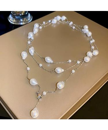 OralGos Fashion Double Strand Necklace - Charm Sweater Chain for Parties & Weddings - Long Plastic Necklace - Buy Online on GoSupps.com