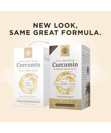 Solgar Full Spectrum Curcumin 60 LiCaps - Superior Absorption for Brain, Joint & Immune Health - Non-GMO Vegan Gluten Free - 60 Servings - Buy Online on GoSupps.com
