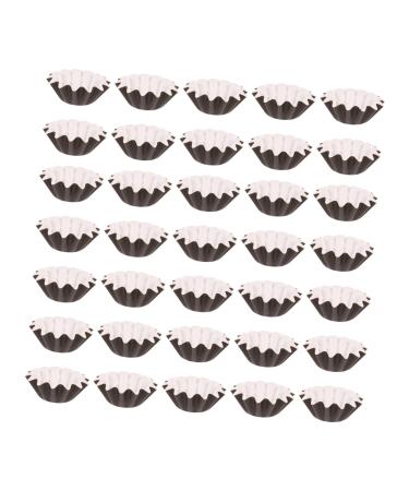 Dechous 50 pieces 1 set of wax plate Electrical wax heating inserts fragrant wax heating tablet reusable wax heating use aroma -lamp black coated paper cake