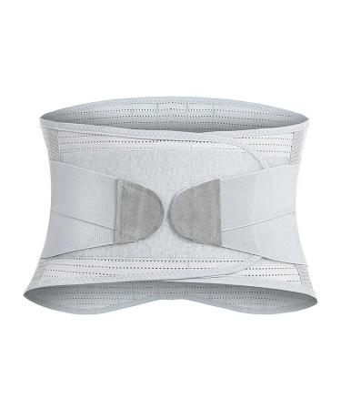 Low Back Pain Relief Belt Adjustable Lumbar Brace Scoliosis Fitness white XXL - Buy Online on GoSupps.com