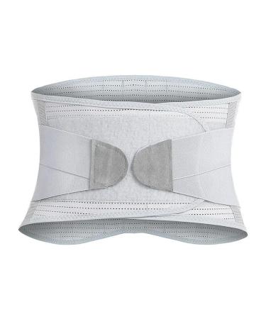 Low Back Pain Relief Belt Adjustable Lumbar Brace Scoliosis Fitness white XL