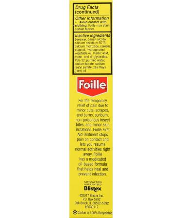 Foille Medicated First-Aid Ointment Tube 1 oz- Fast Relief for Cuts & Scrapes - Buy Online on GoSupps.com