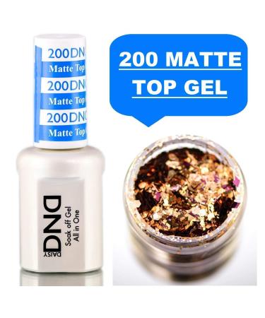 Daisy DND 200 Matte Top Gel - All-in-One Soak Off Nail Top Coat with Glitter | Made in USA | 2 Piece Set - Buy Online on GoSupps.com