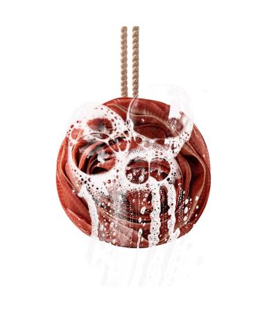 Shower Sponges for Body Rose Multipurpose Bath Balls Portable Skin Friendly Body Scrubber Cute Bath Supplies for Home Apartment Dormitory Bathroom Red