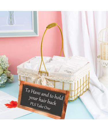 Bridesmaid Hair Ties Set of 10 - Champagne Scrunchies for Bachelorette Party & Wedding Decorations - Buy Online on GoSupps.com