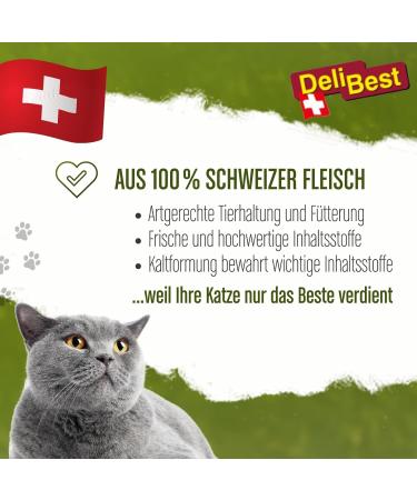 Delibest Cat Sticks - 100% Swiss Chicken Meat Treats | Cereal-Free Semi-Damp Snacks | All-Natural Allergy-Friendly Cat Treats - 50g - Buy Online on GoSupps.com