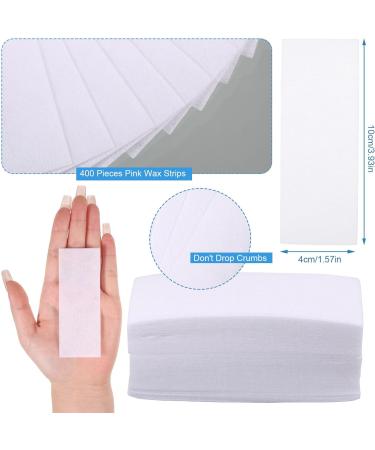 400 PCS White Wax Strips Wax Strips Eyebrow Waxing Strips Pink Eyebrow Wax Strips Wax Strips Face Waxing Strips Paper Wax Strips Waxing Strips Face Wax Strips Paper For Body And Legs Hair Removal - Buy Online on GoSupps.com