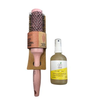 Set Officina Naturae Thermoprotector No Oil protects, moisturizes 100 ml + IDC INSTITUTE Eco Bio Thermal Brush Pink 100% biodegradable