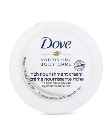 Dove Nourishing Body Care 48-Hour Moisturizing Cream for Extra Dry Skin - 2.53 FL OZ (Pack of 6) - Buy Online on GoSupps.com
