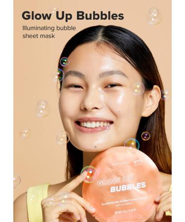 I Dew Care Glow Up Bubbles Sheet Mask Pack - Vitamin C & Niacinamide Bubble Facial Mask | Korean Beauty for Brightening, Illuminating, Detox, Moisturizing, Hydrating | Daily Skin Care (5 EA) - Buy Online on GoSupps.com