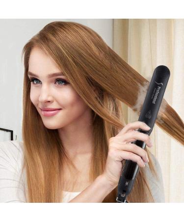 DORISILK Professional Steam Hair Straightener & Curler - Ceramic Tourmaline Vapor Flat Iron, Dual Voltage, LED Display - Black - Buy Online on GoSupps.com