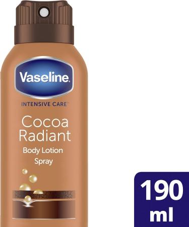 Vaseline Intensive Care Cocoa Radiant with Vaseline Jelly Spray Moisturiser for Very Dry Skin 190 ml (3 Pack) 1 count (Pack of 3) - Buy Online on GoSupps.com