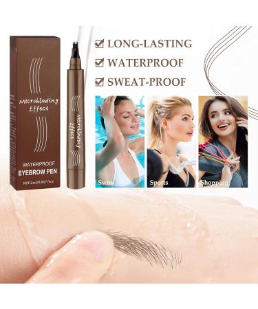 Buy Waterproof Microblading Eyebrow Pencil - Smudge-Proof & Long-Lasting Light Brown Brow Pen for Women | International Shipping Available - Buy Online on GoSupps.com