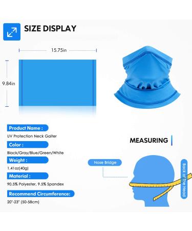 AstroAI Adjustable Breathable Balaclava Neck Gaiter Face Mask Bandana for Men & Women | Motorcycle Face Scarf Cover in Blue - Buy Online on GoSupps.com