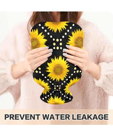 Sunflower Hot Water Bottle 1L - BPA Free Small Pain Relief Bag for Kids Men & Women - Buy Online on GoSupps.com