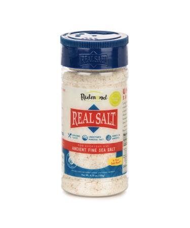 Redmond Real Sea Salt - Natural Unrefined Gluten Free Fine, 4.75 Ounce Shaker (1 Pack)