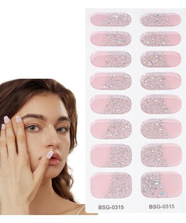 Semi-Cured Nail Wraps Natural Gloss Gel Nail Strips | Adhesive Nail Polish Strips Fingernail Manicure Stickers Salon-Quality Finish Easy Application - Buy Online on GoSupps.com
