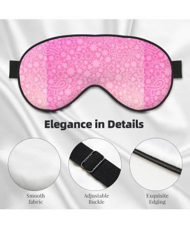 Breast Cancer Awareness Sleep Mask | Pink Ribbons Double-Sided Eye Mask - Soft Adjustable & Perfect for Sleep | Reduce Eye Edema - Buy Online on GoSupps.com