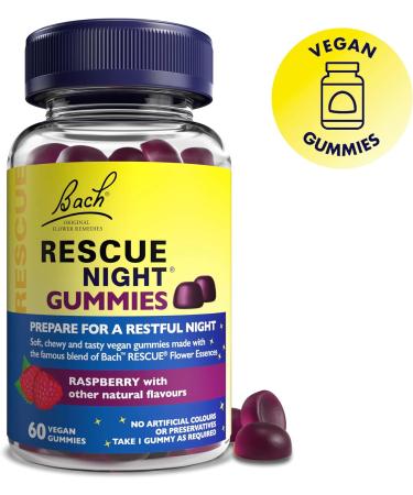 Rescue Remedy Gummies For A Serene Sleep with Raspberry Flavour Easy to Take Vegan & Natural Suitable for all the Family Pack of 60 Raspberry 60 count (Pack of 1) - Buy Online on GoSupps.com