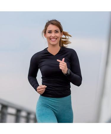 Women's Long Sleeve Moisture-Wicking UV Sun Protection Athletic Shirts 4 Pack in Hemp Black, Light Gray, Blue, Red - Buy Online on GoSupps.com