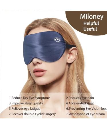 Miloney Heated Eye Mask - Cordless Washable Silk Sleep Mask for Relaxation & Travel | Perfect Gift for Birthdays & Valentine's Day - Buy Online on GoSupps.com