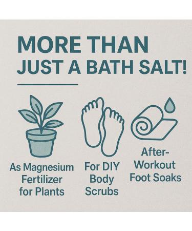 GiDeli Epsom Bath Salt Epsom Salt Epsom Salt Magnesium Sulfate Bitter Salt Pure Magnesium Sulfate Heptahydrate Pharmaceutical Grade. (1kg) - Buy Online on GoSupps.com