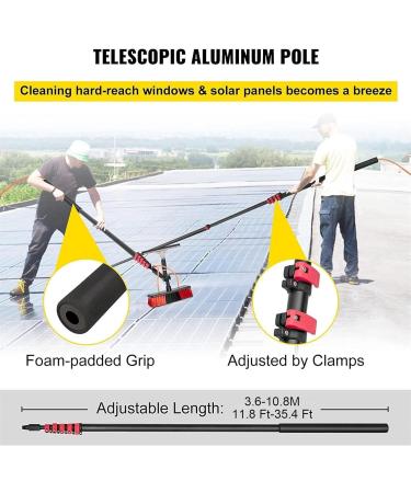Water Fed Pole Kit Water Fed Brush W/Squeegee Water Fed Cleaning System 3-In-1 Aluminum Outdoor Window (Color : 10.8 M/35.4 Ft) (6.0 M/19.7 Ft) - Buy Online on GoSupps.com