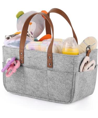 Harilla Baby Wrap Bag - Stylish Felt Organizer for Baby Products | Spacious & Reusable Light Gray Handbag - Buy Online on GoSupps.com