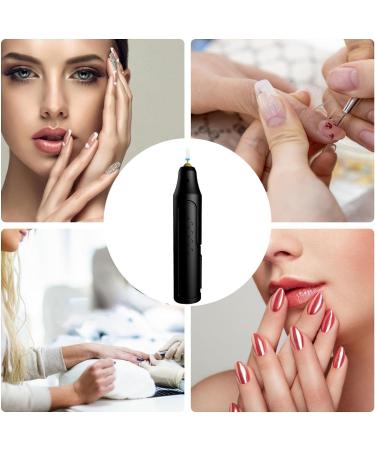 5 in 1 Electric Nail File USB Recharging Electric Nail Drill Adjustable Speed Cordless Manicure Machine Professional Portable Electric Manicure Pedicure Kit Beauty Care for Hands and Feet Black - Buy Online on GoSupps.com