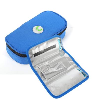 WHZ Travel Needs Outdoor Insulated Bag Insulin Storage Bag Size: 20.3105cm(Black) (Color : Blue)
