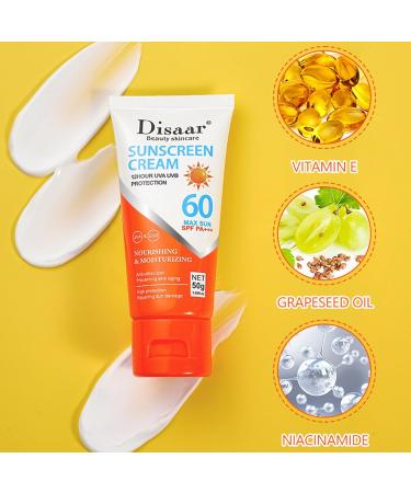 Sunscreen SPF 50 Face - Hyaluronic Acid Sunscreen SPF50+ PA++++ Daily Moisturizing Sunscreen With No White Cast - Buy Online on GoSupps.com