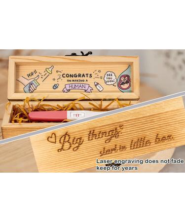 PregnancyÂ TestÂ KeepsakeÂ Box  Baby Announcement Ideas  Surprise Pregnancy Announcements for Grandparents  Husband  Dad  Baby Reveal Surprise Box  Pregnancy Reveal Baby Keepsake Box with Raffia - Buy Online on GoSupps.com