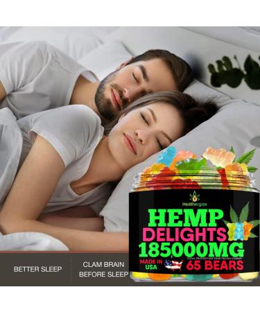 Hemp Gummies Bears Relax-Premium Hemp Gummy Bears, Fresh Fruity, Made in USA, Natural Hempoil Infused, Sleep, Back, Knees-65 Fresh Bears FRUITY BEARS - Buy Online on GoSupps.com