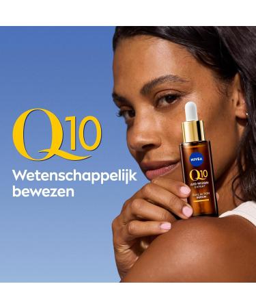 Beiersdorf AG NIVEA Q10 Dual Action AntiWrinkle Serum Facial Serum with Double Action AntiAge Skincare Reduces and Prevents Wrinkles Face Care 30ml - Buy Online on GoSupps.com
