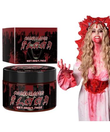 yztju Sang De Sc ne - Washable Artificial Blood Makeup for Halloween Party Body Paint 50 ml for Costume Beauty Costume Face and Body Makeup Halloween Party