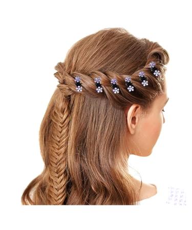 WIDREAM 32-Piece Rhinestone Hair Clips Set - Mini Flower Hairpins for Girls & Women | 8 Vibrant Colors - Buy Online on GoSupps.com